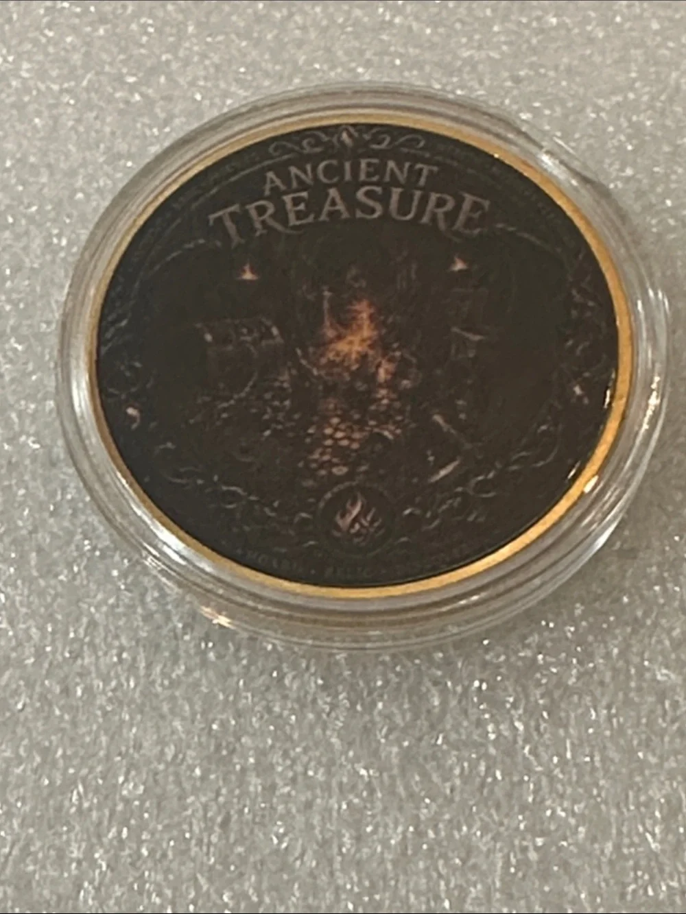 Dragon Collectible Coin - Black and Gold Design